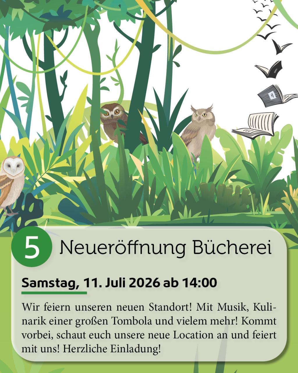 Dschungel mit Eulen